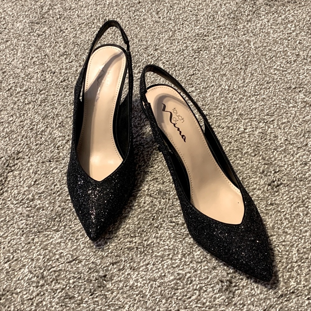Like new Touch of Nina Sparkly Slingback Heels Size 9.5